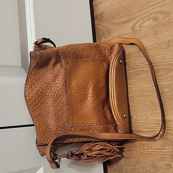 Patricia Nash Bags Patricia Nash Brown Woven Lavello Bucket Bag